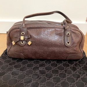 Gucci Princy Boston handbag Leather GG logo